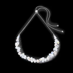 Necklace Dancing Crystals & Pearls silver