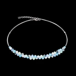 Necklace Dancing Crystals silver-blue