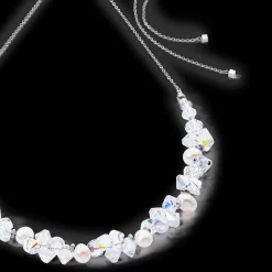 Necklace Dancing Crystals & Pearls silver