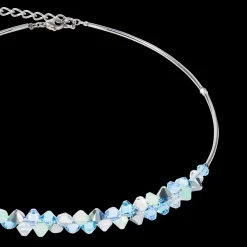 Necklace Dancing Crystals silver-blue