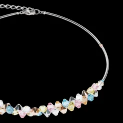Necklace Dancing Crystals silver-pastel