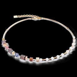 Necklace GeoCUBE® Fusion Precious Pearl Mix gold-autumn