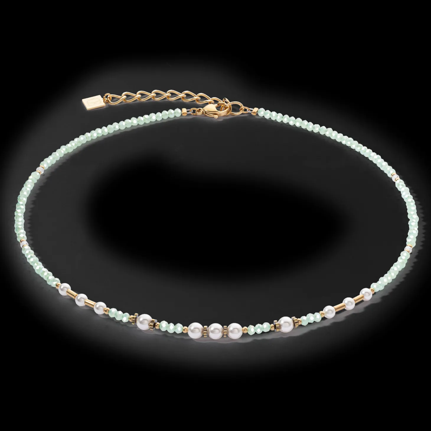 Necklace Little Twinkle Pearl Mix light green