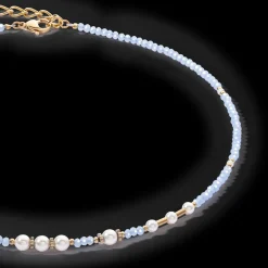 Necklace Little Twinkle Pearl Mix light blue