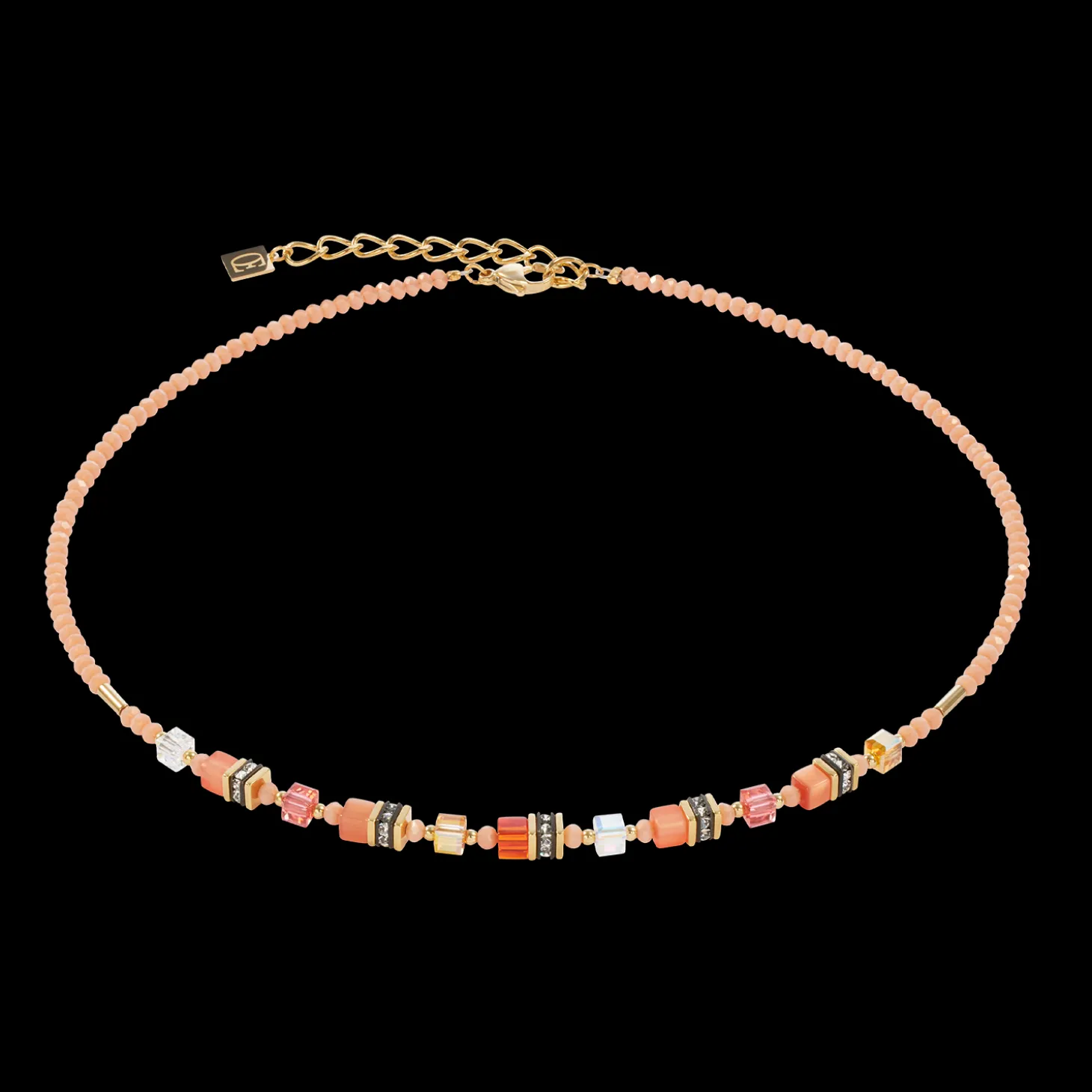 Necklace Mini Cubes orange