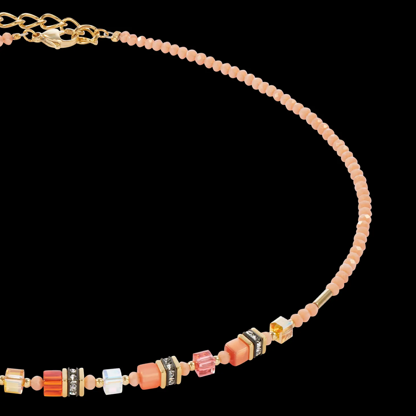 Necklace Mini Cubes orange
