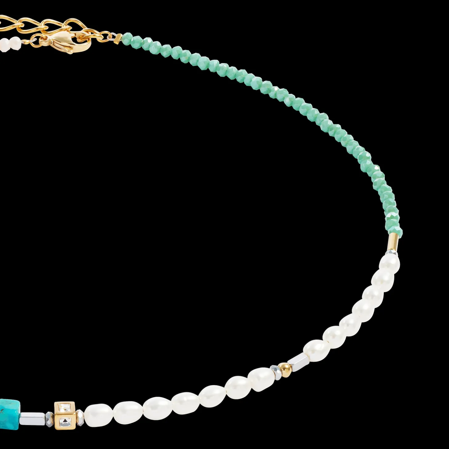 Necklace Princess Fusion Pearls turquoise
