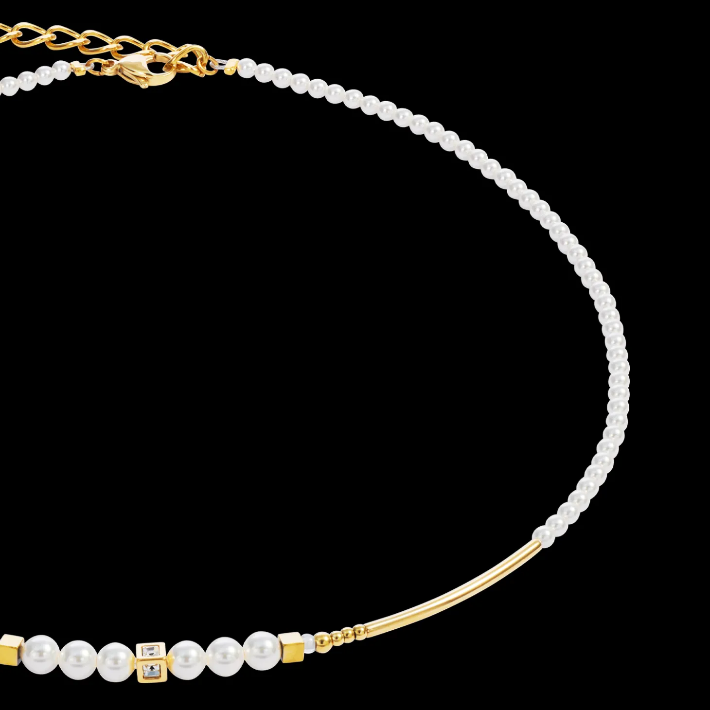 Necklace Shimmering Princess Pearls gold-white