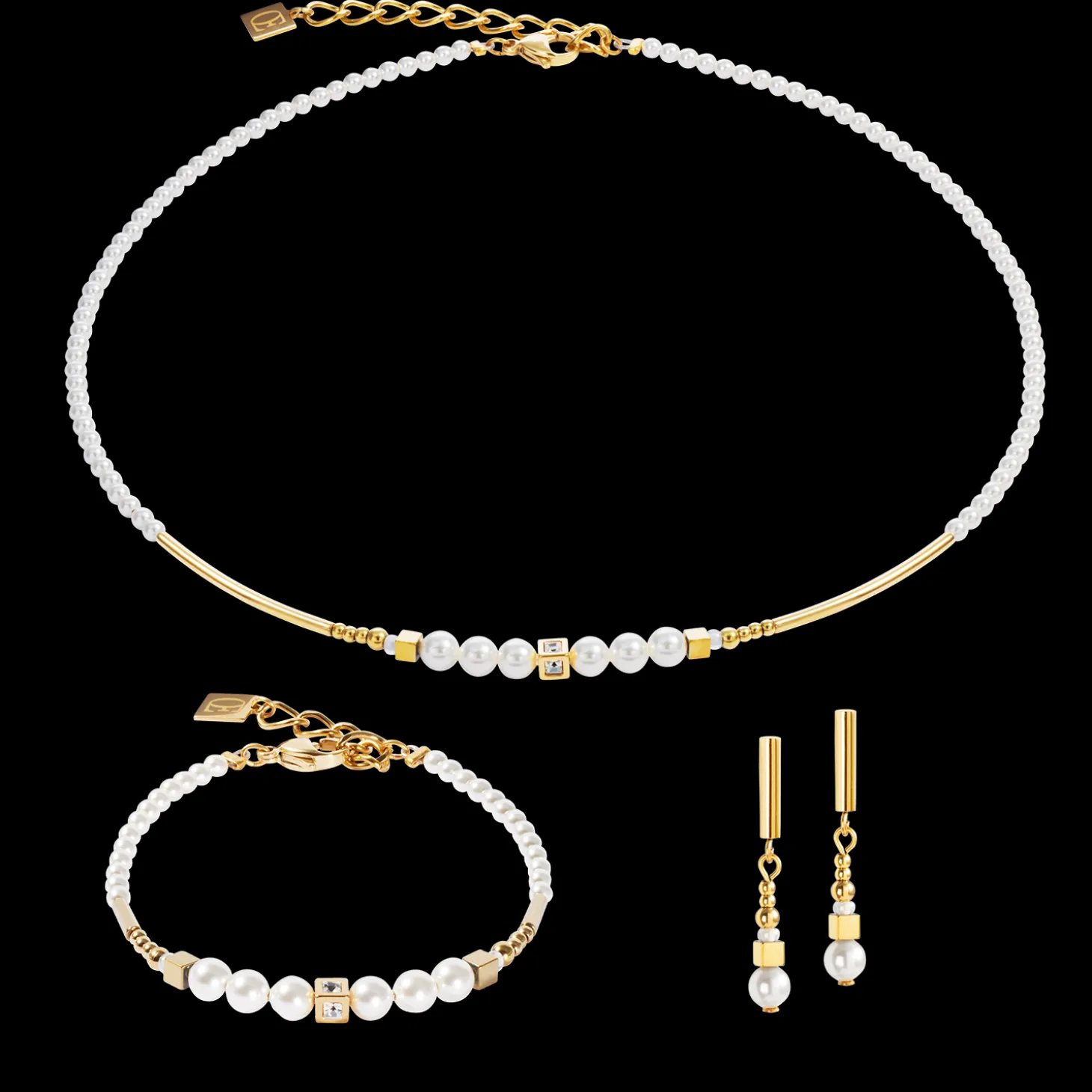 Necklace Shimmering Princess Pearls gold-white