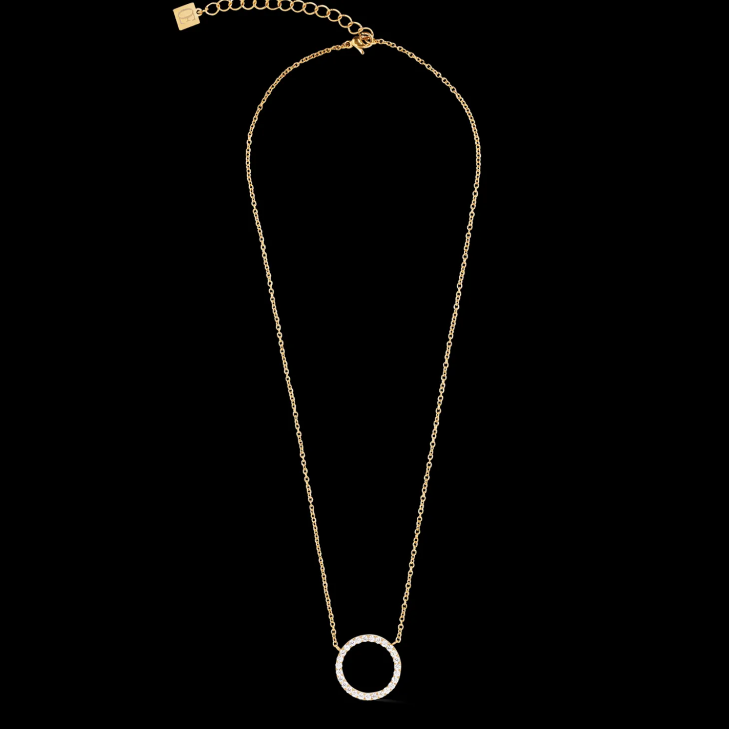Necklace Sparkling Circle gold-crystal