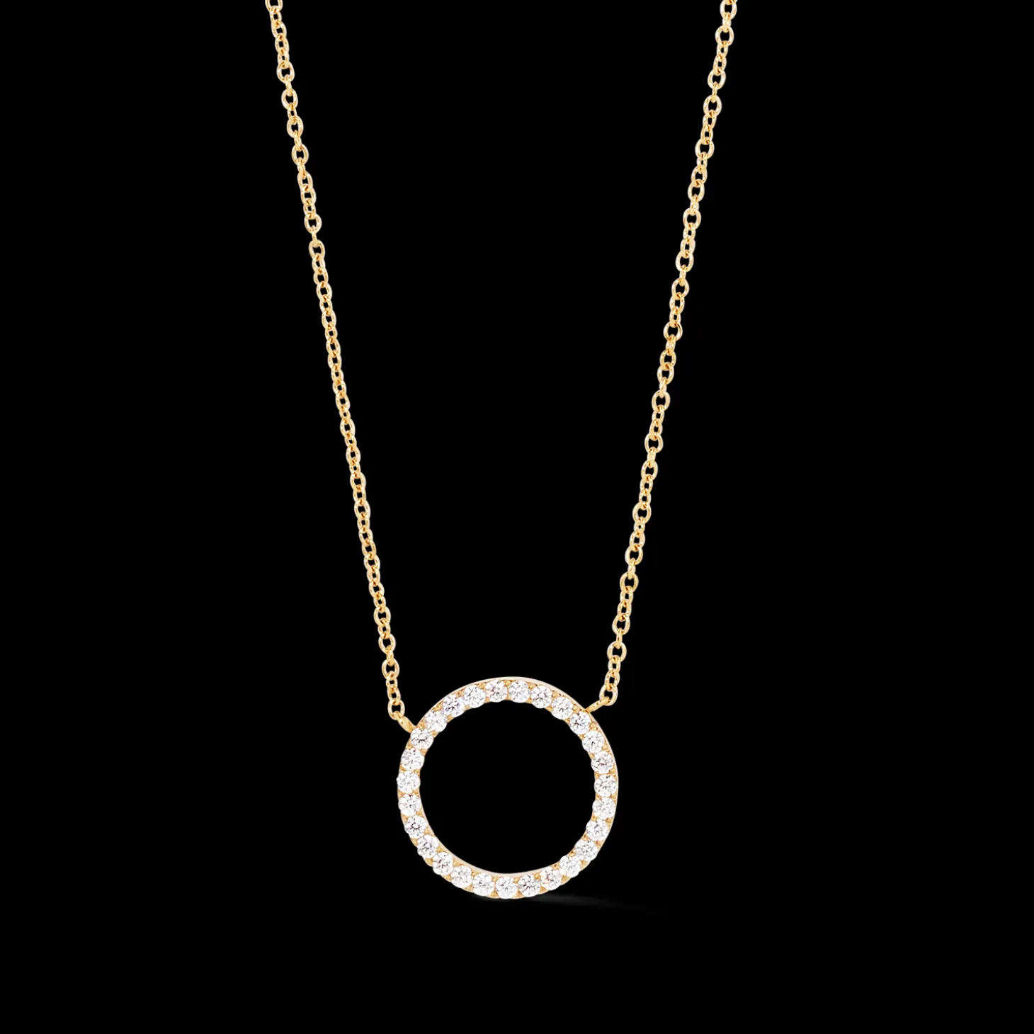 Necklace Sparkling Circle gold-crystal
