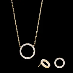 Necklace Sparkling Circle gold-crystal