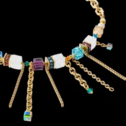 Necklace Sunray Cube Couture gold-multicolour