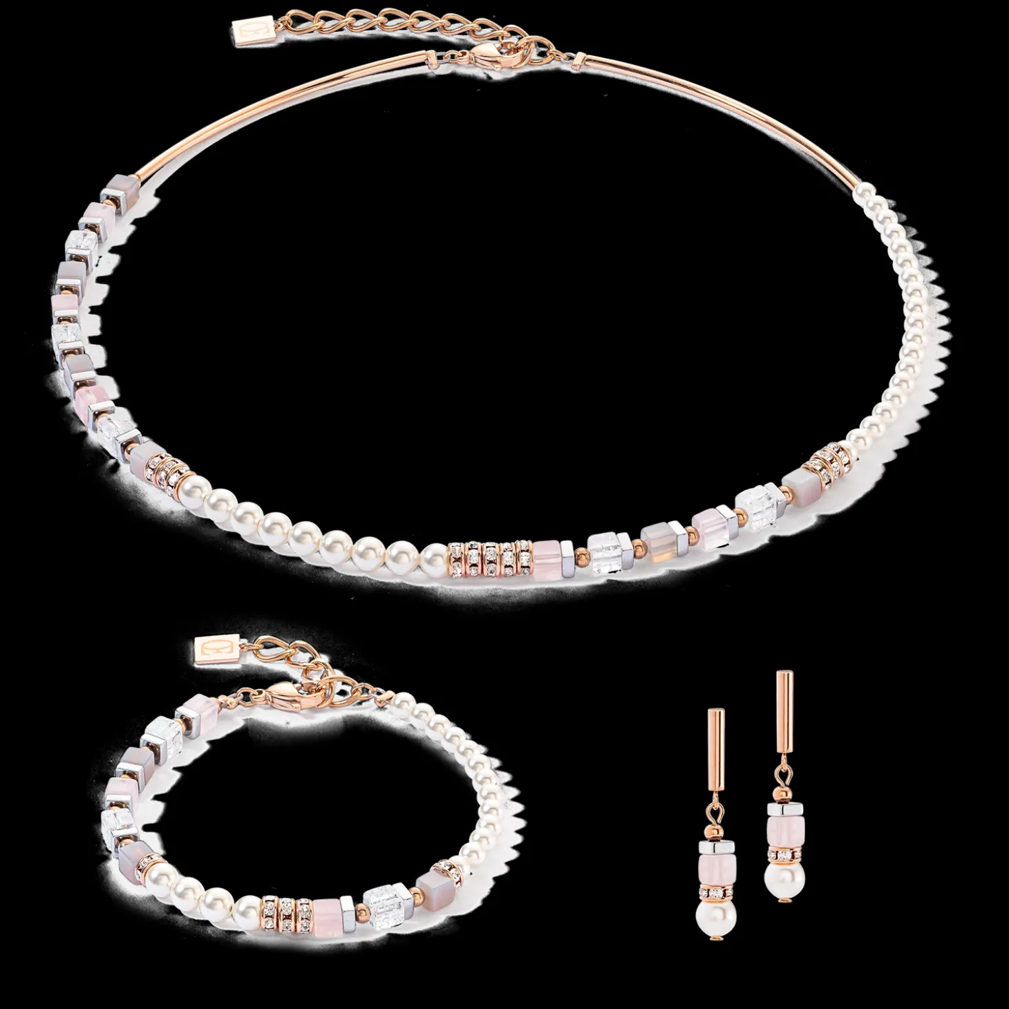 Precious Fusion Offset bracelet rose gold-ice pink