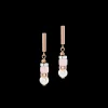 Precious Fusion Offset earrings rose gold-ice pink
