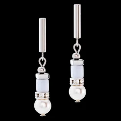 Precious Fusion Offset earrings silver-ice blue
