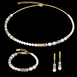 Precious Fusion Offset earrings gold-green