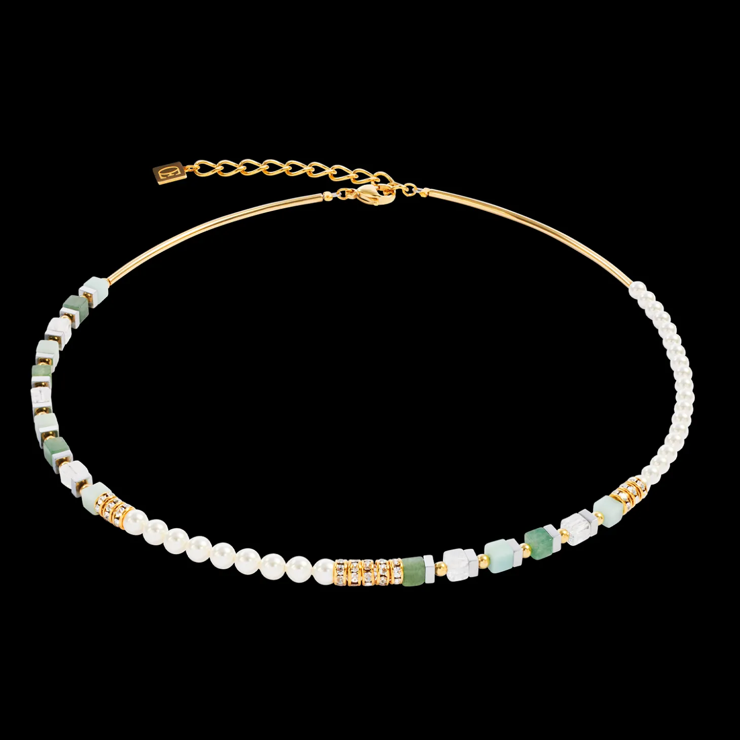 Precious Fusion Offset necklace gold-green