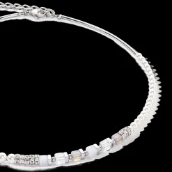 Precious Fusion Offset necklace silver-ice blue