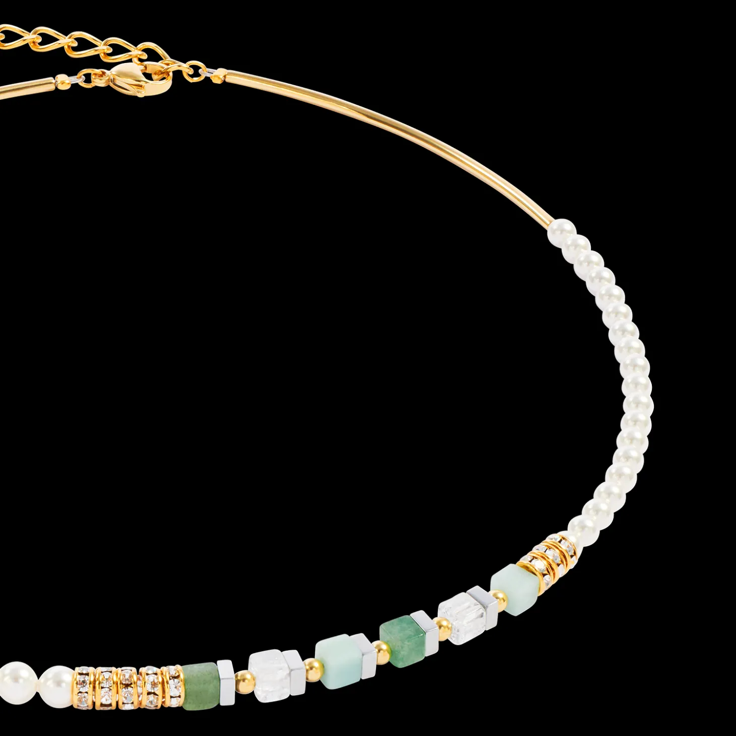 Precious Fusion Offset necklace gold-green