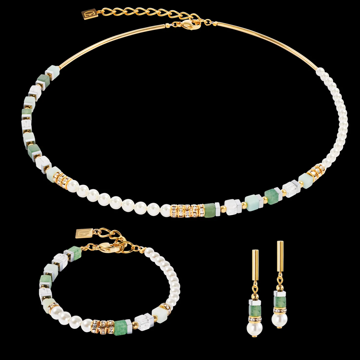 Precious Fusion Offset necklace gold-green