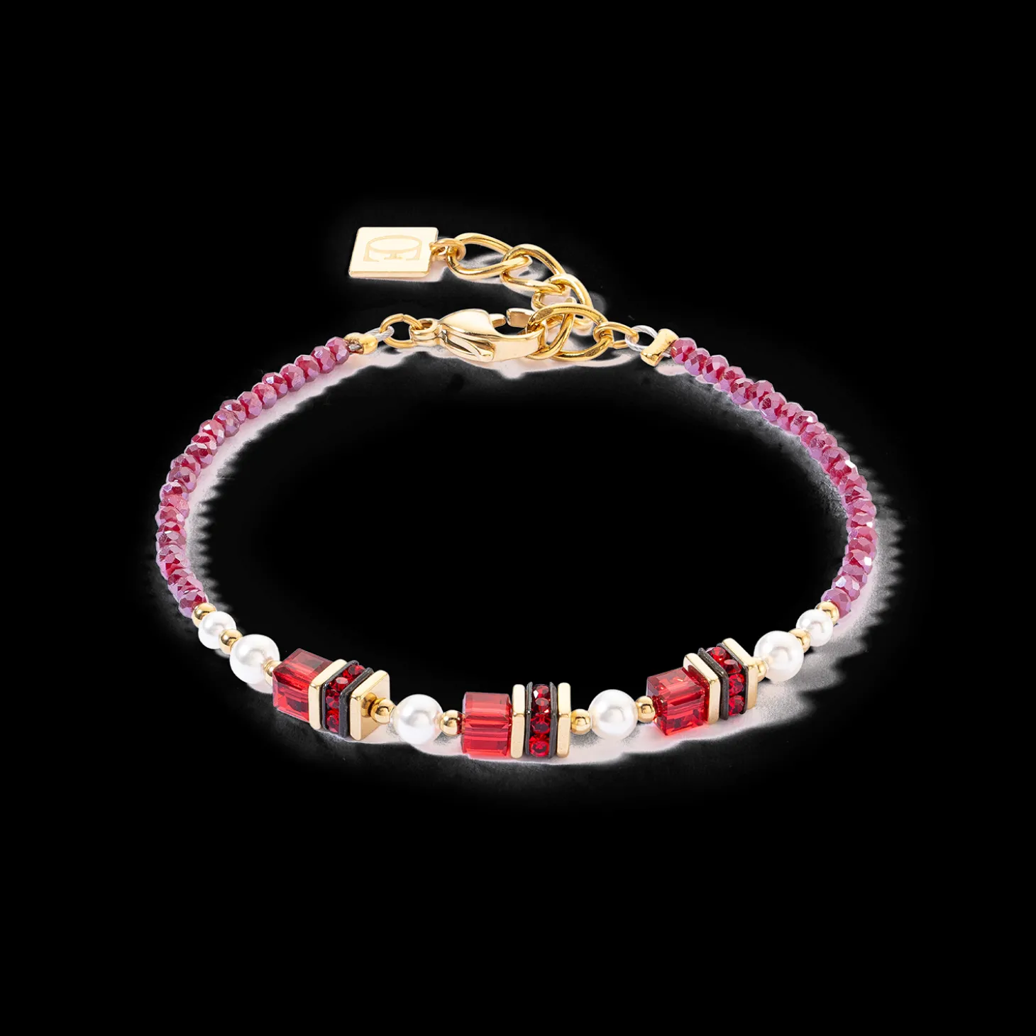 Sparkling Princess bracelet gold-red