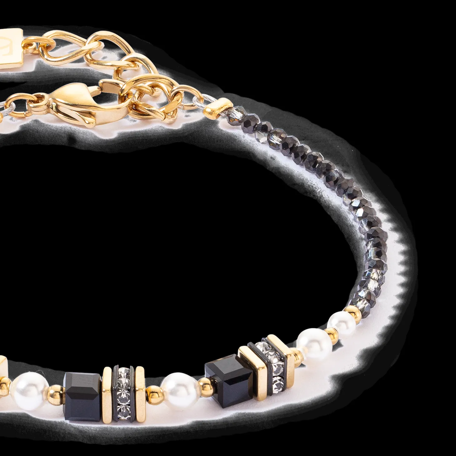 Sparkling Princess bracelet gold-black