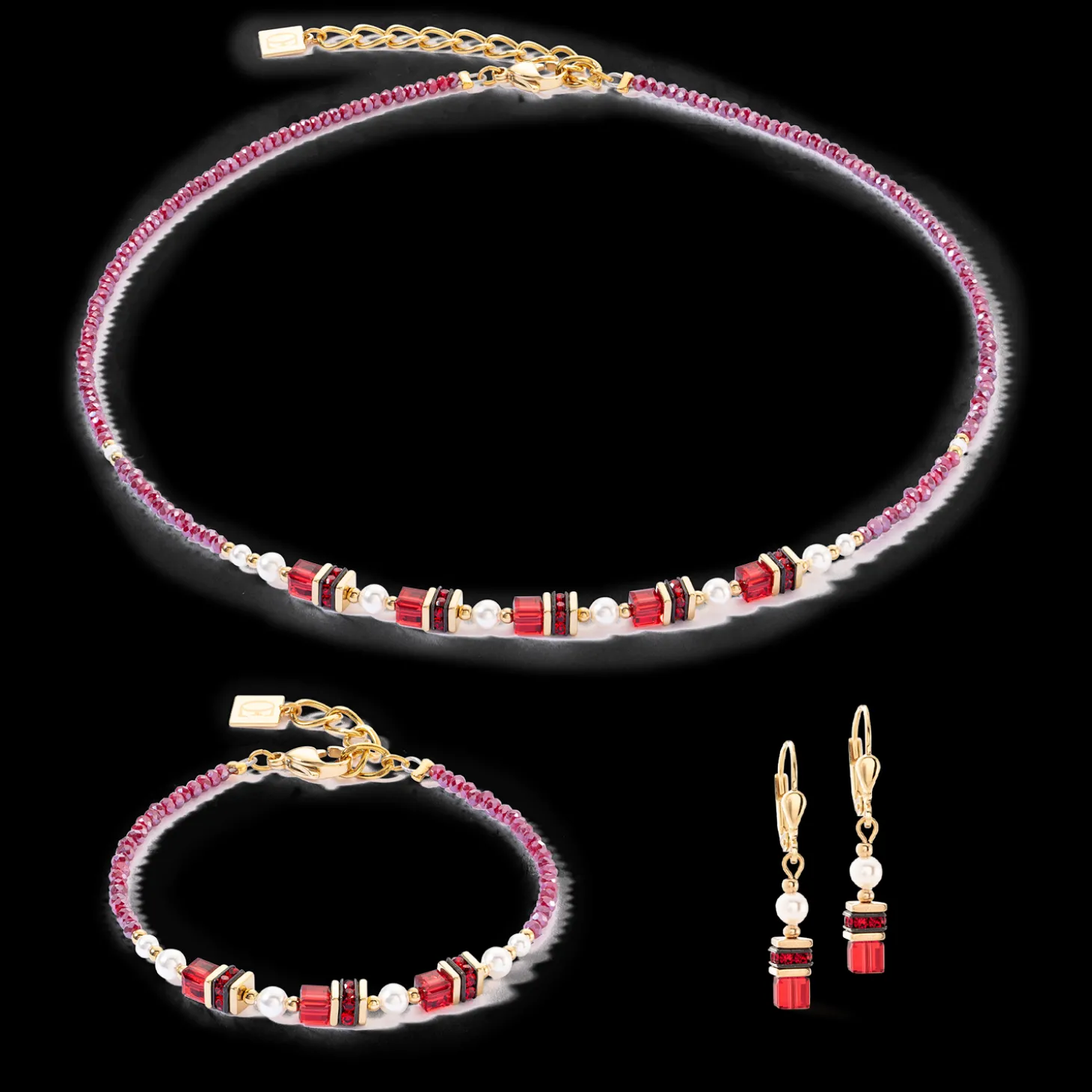 Sparkling Princess bracelet gold-red