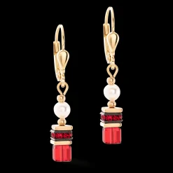 Sparkling Princess earrings gold-red