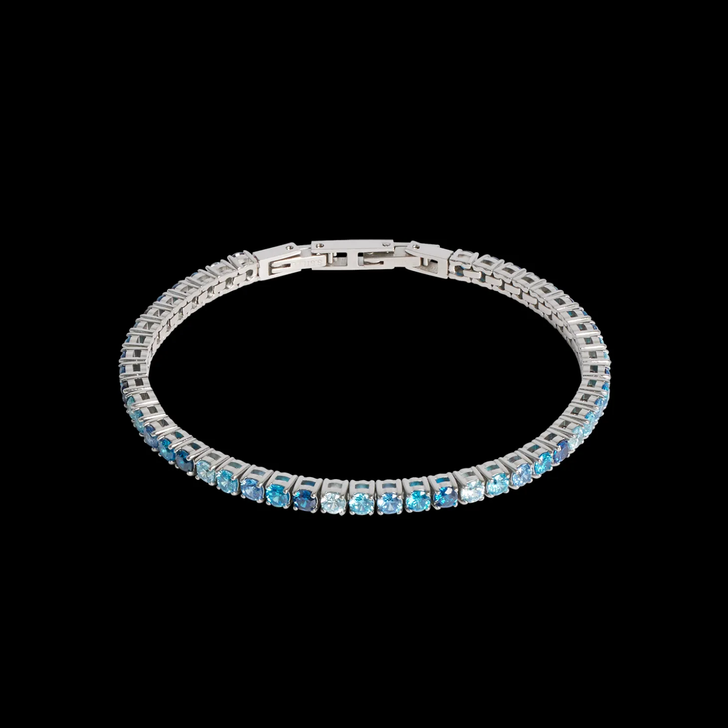 Tennis bracelet silver-blue