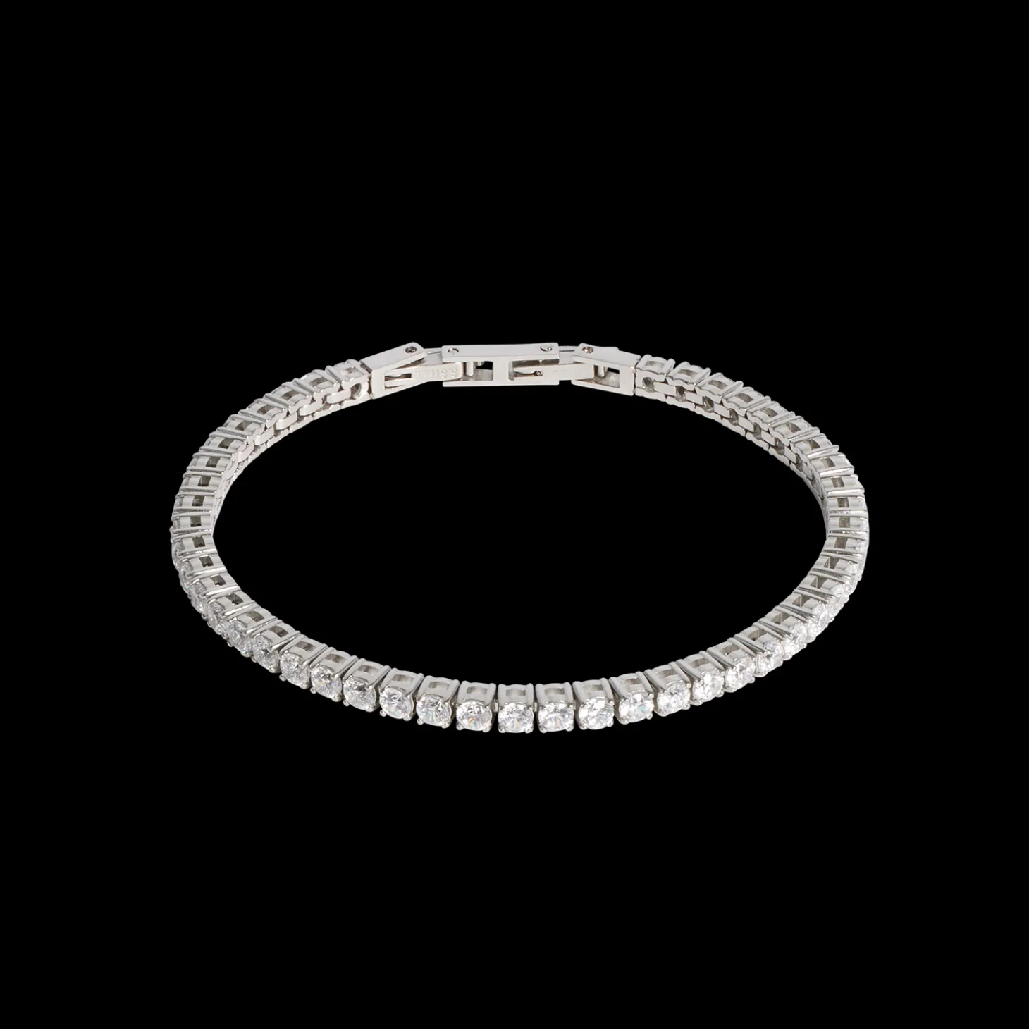 Tennis bracelet silver-crystal