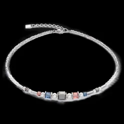 Vintage Pearl Mix necklace silver-grey