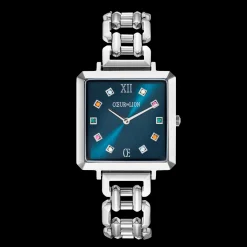Watch Iconic Cube Statement Noble Petrol silver