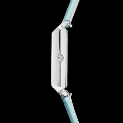 Watch Iconic Spikes Sky Blue Silver Bracelet Leather Light Blue