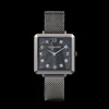 Watch Iconic Square Anthracite Mother-of-Pearl Milanese Stainless Steel Anthracite