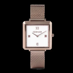 Watch Iconic Square Brilliant White Stainless Steel Champagne