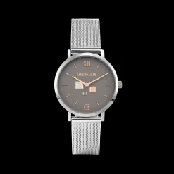 Watch Round Cool Grey Milanese Stainless Steel
