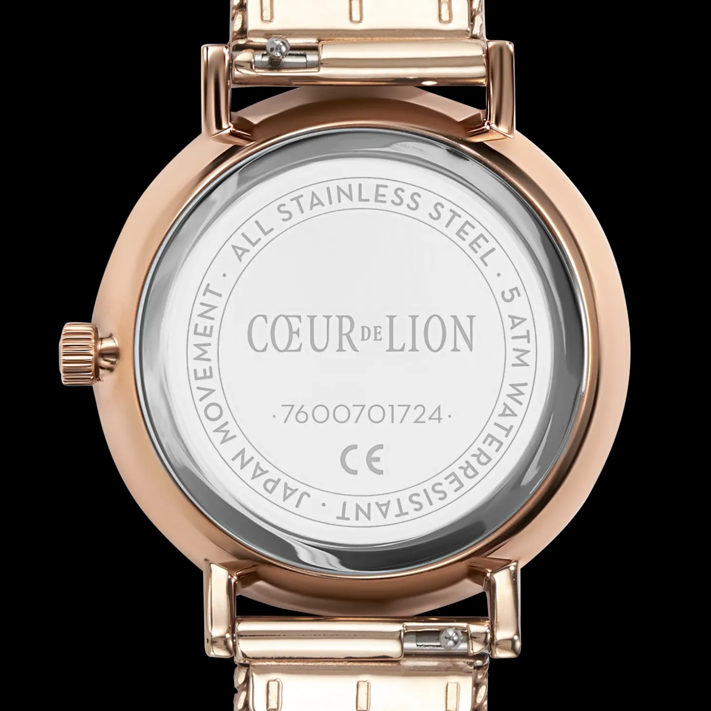 Watch Round Mocha Sunray Milanese Stainless Steel Rose Gold