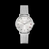 Watch Round Silver Sunray Milanese Stainless Steel
