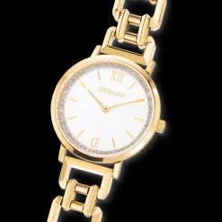 Watch Round Sparkling Mother-of-Pearl Statement