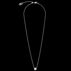 Birthstone April Necklace White Quartz Silver