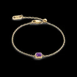 Birthstone February Bracelet Sugilite Gold