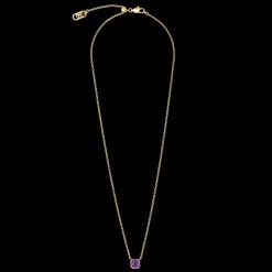 Birthstone February Necklace Sugilite Gold