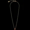 Birthstone January Necklace Red Agate Gold