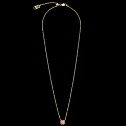 Birthstone July Necklace Rhodochrosite Gold