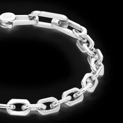 Bracelet Cubes Fusion link chain black