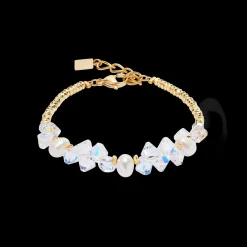 Bracelet Dancing Crystals & Pearls gold