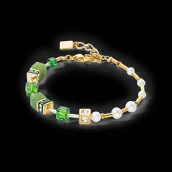 Bracelet GeoCUBE® Fusion Precious Pearl Mix gold-green