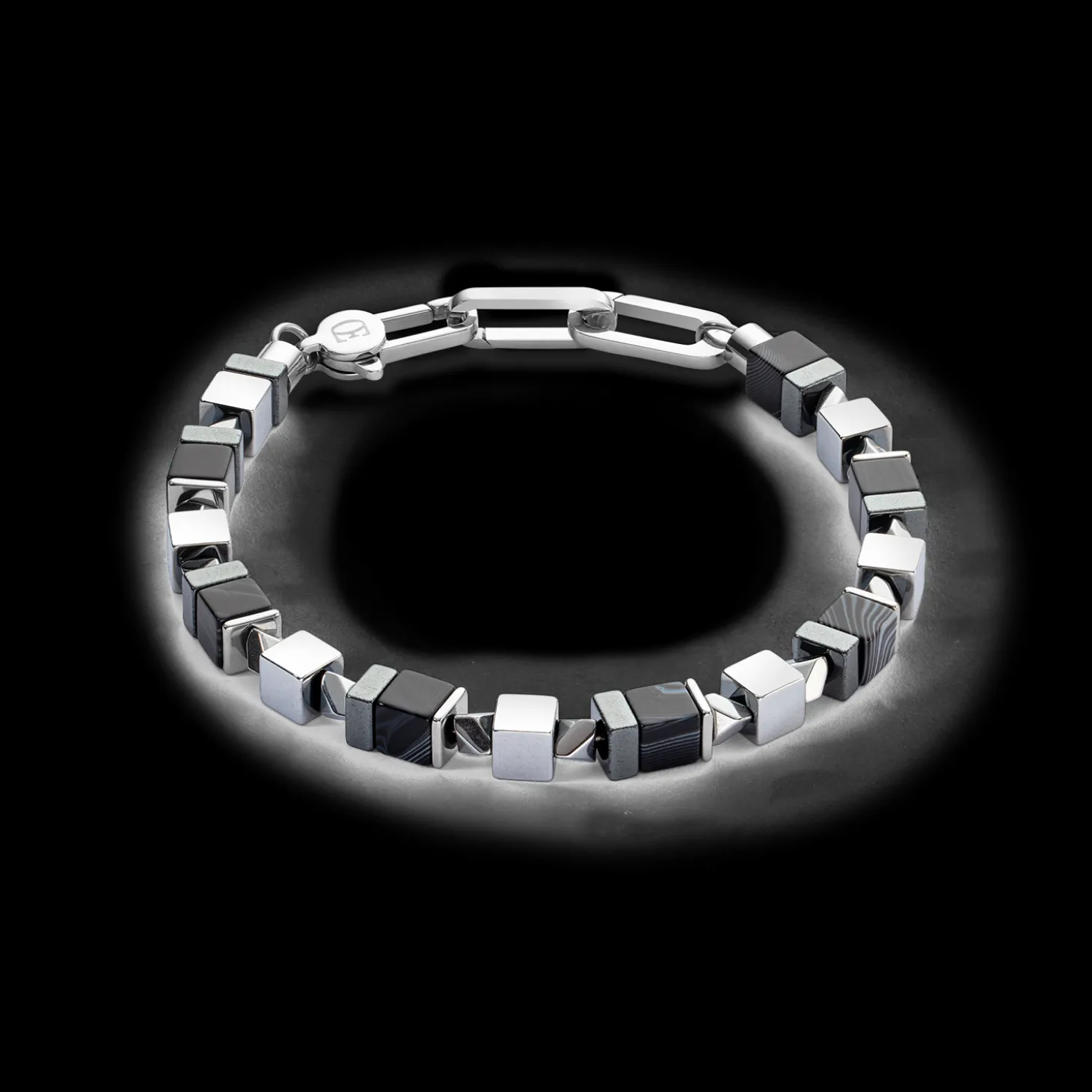 Bracelet Precious Cubes black-silver