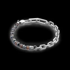 Bracelet Precious Fusion link chain brown-silver